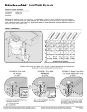 KitchenAid KCDB250G Dimension Guide