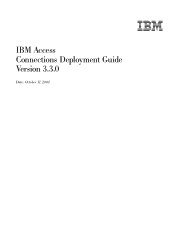 Lenovo ThinkPad A31p (English) Deployment Guide for IBM Access Connections