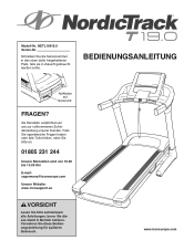 NordicTrack 19.0 Treadmill German Manual