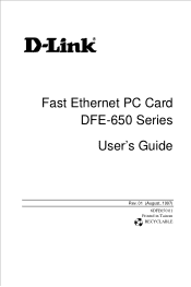 D-Link DFE-650TX Product Manual