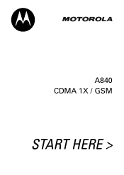 Motorola A840 User Manual