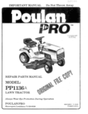 Poulan PP1136A User Manual