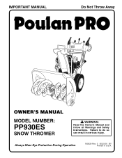 Poulan PP930ES User Manual