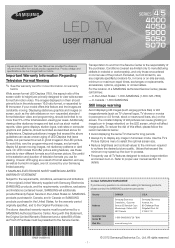 Samsung UN40EH5000F User Manual Ver.1.0 (English)