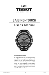 Tissot SAILING-TOUCH User Manual
