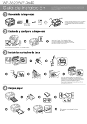 Epson WorkForce WF-3640 Installation Guide (Spanish)