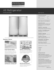 Frigidaire FPRU19F8RF Product Specifications Sheet