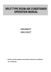 Haier HSU09XC7 HSU09XC7-G User Manual