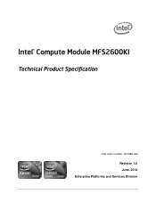 Intel MFS2600KI Technical Product Specification