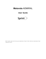 Motorola ADMIRAL User Guide