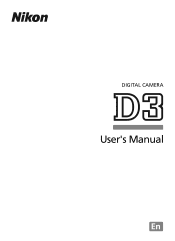 Nikon D3body D3 User's Manual
