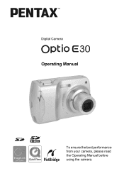 Pentax E30 Operation Manual