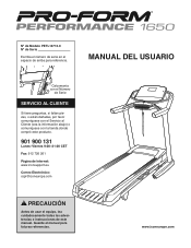 ProForm Performance 1650 Treadmill Spanish Manual