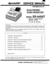 Sharp ER-A450T Service Manual