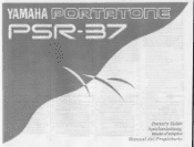 Yamaha PSR-37 Owner's Manual (image)