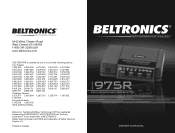 Beltronics BEL975R Owners Manual