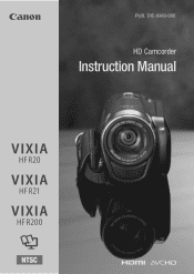 Canon VIXIA HF R20 Black VIXIA HF R20 / HF R21 / HF R200 Instruction Manual