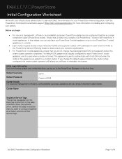 Dell PowerStore 1000T EMC PowerStore Initial Configuration Worksheet