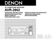 Denon AVR-2802 Owners Manual