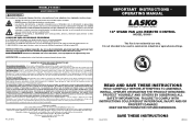 Lasko S18601 User Manual