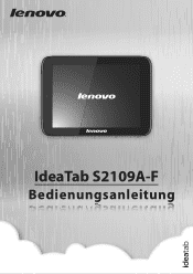 Lenovo IdeaTab S2109A Lenovo IdeaTab S2109A-F User Guide V1.0(Germany)