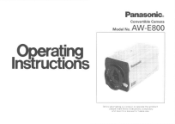Panasonic AWE800 AWE800 User Guide