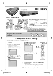 Philips DVDR3435V Quick start guide