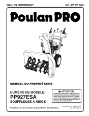 Poulan PP927ESA User Manual