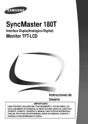 Samsung 180T User Manual (user Manual) (ver.1.0) (Spanish)