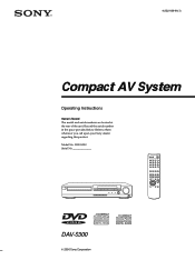 Sony DAV-S300 Operating Instructions