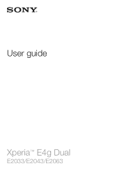 Sony Ericsson Xperia E4g Dual User Guide