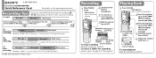Sony ICD-BM1B Quick Reference Card