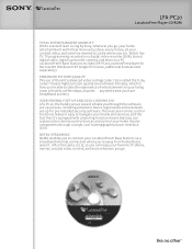 Sony LFB10 Marketing Specifications (LFA-PC20 Software CD-ROM)