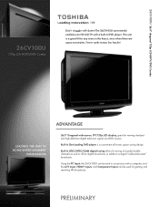 Toshiba 26CV100U Brochure