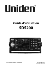 Uniden SDS200 French Owner Manual