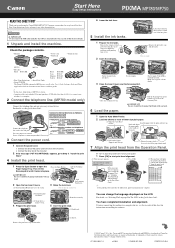 Canon MP780 PIXMA MP750/780 Easy Setup Instructions