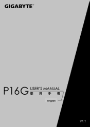 Gigabyte P16G Manual