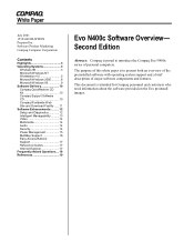 HP Evo n400c Evo N400c Software Overview