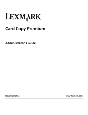 Lexmark Apps Card Copy Premium Administrator's Guide