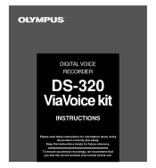 Olympus DS320 DS-320 ViaVoice Kit Instructions (745 KB)