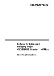 Olympus Stylus Verve OLYMPUS Master 1.0/Plus Operating Instructions (English)