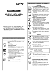 Sanyo VPC WH1 Instruction Manual, VPC-WH1EX Safety