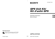 Sony GPS-CS1KA Operating Instructions