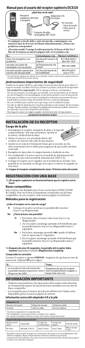 Uniden DCX320P Spanish Owner's Manual