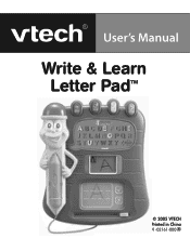 Vtech Write & Learn Letter Pad User Manual