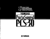 Yamaha PCS-30 Owner's Manual (image)