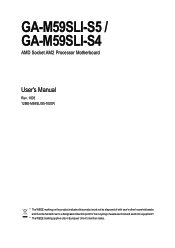 Gigabyte GA-M59SLI-S4 Manual