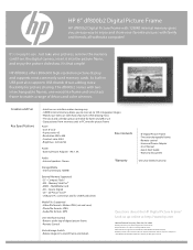 HP df820 HP df800 Digital Picture Frame  -  Datasheet