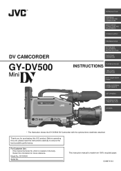JVC GY-DV500E Instruction Manual