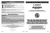 Lasko U15617 User Manual